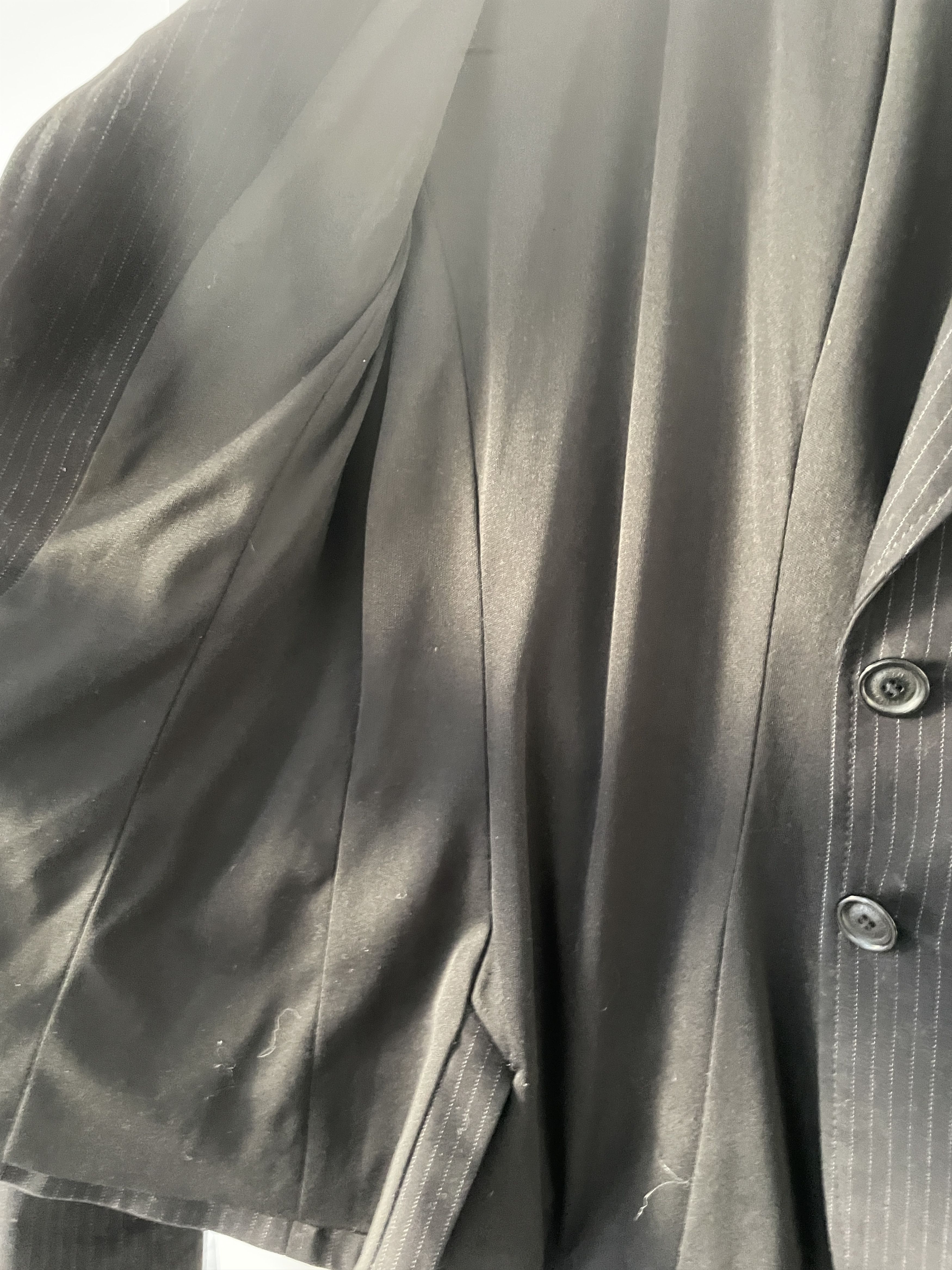 Jean Paul Gaultier Jean Paul Gaultier Black Pinstripe Tailored Blazer - 1990s Size S / US 4 / IT 40 - 5 Thumbnail