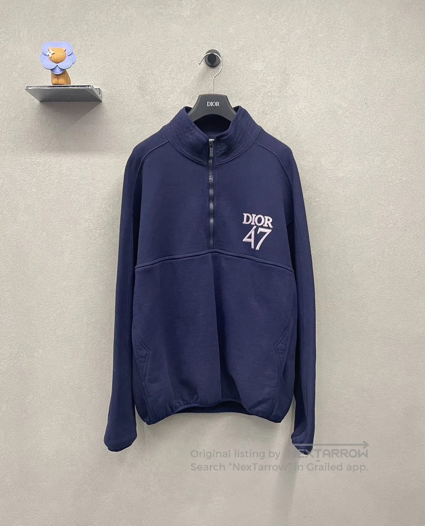 Dior Dior Navy Embroidered Sweatshirt. Size US L / EU 52-54 / 3 - 1 Thumbnail