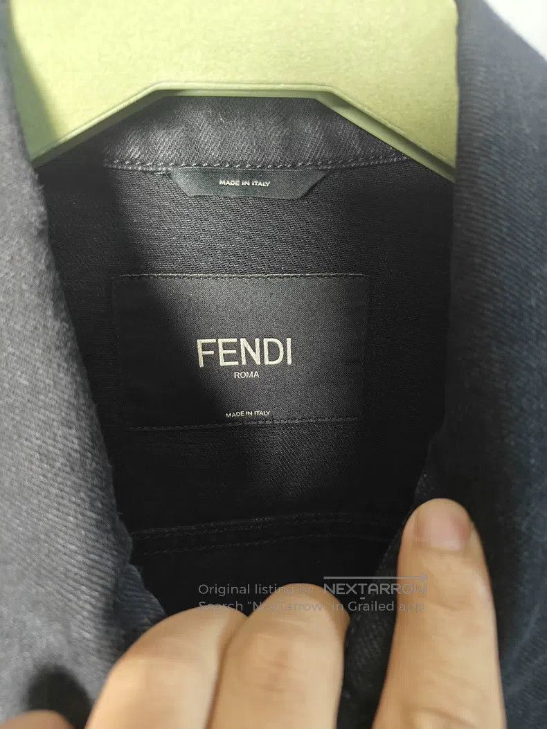Fendi Fendi Logo Printed Denim Jacket Size US M / EU 48-50 / 2 - 3 Thumbnail