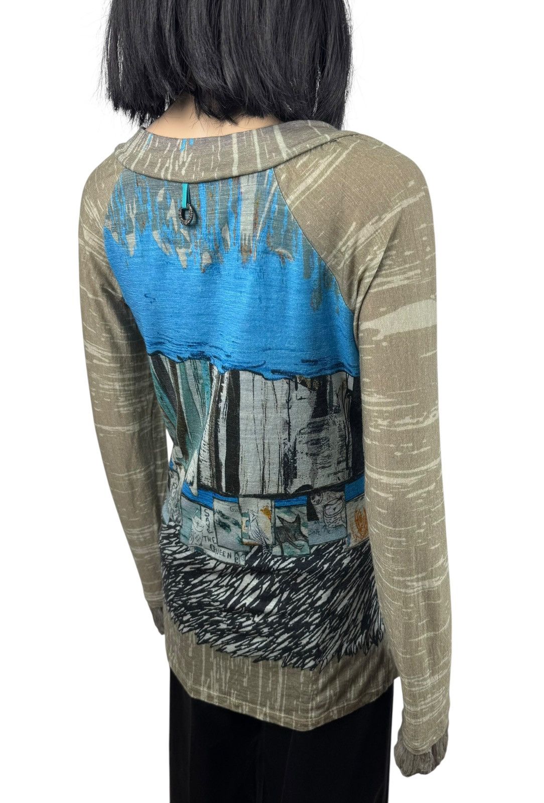 Other Save The Queen Printed Longsleeve Wool Fringed Silk size L Size L / US 10 / IT 46 - 13 Thumbnail