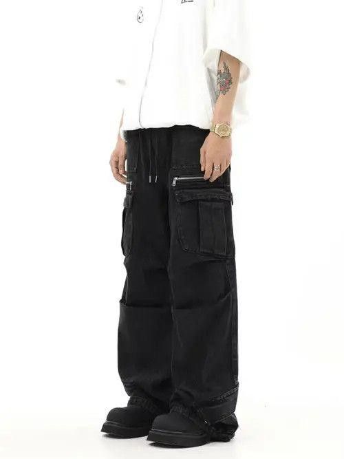 Jean × Streetwear Cargo Baggy Wide Leg Denim Jeans | Grailed