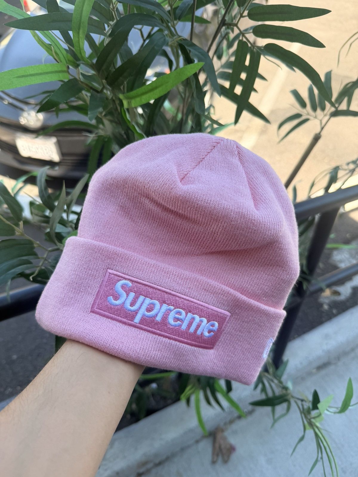 SUPREME - Pink Box Logo Beanie - One Size - Brand New