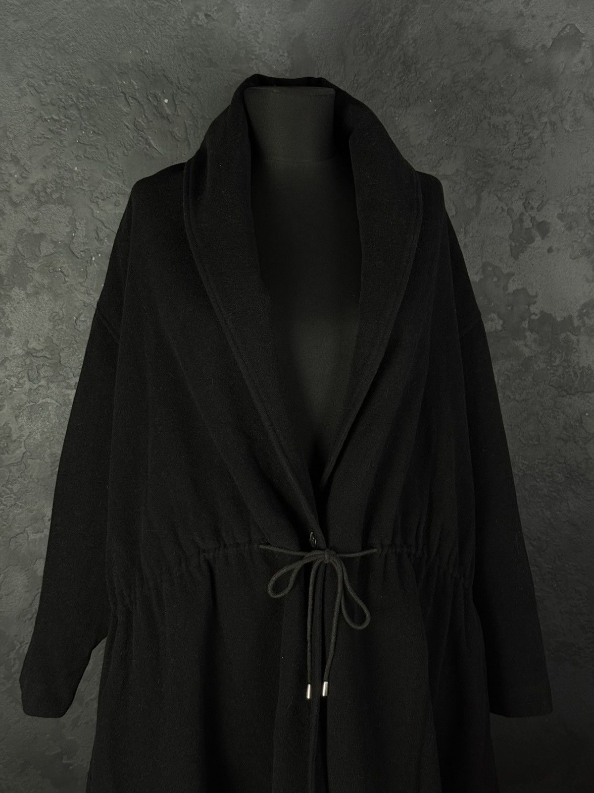 Ann Demeulemeester Ann Demeulemeester Black 100% Wool Oversized Coat Cardigan Size XS / US 0-2 / IT 36-38 - 3 Thumbnail