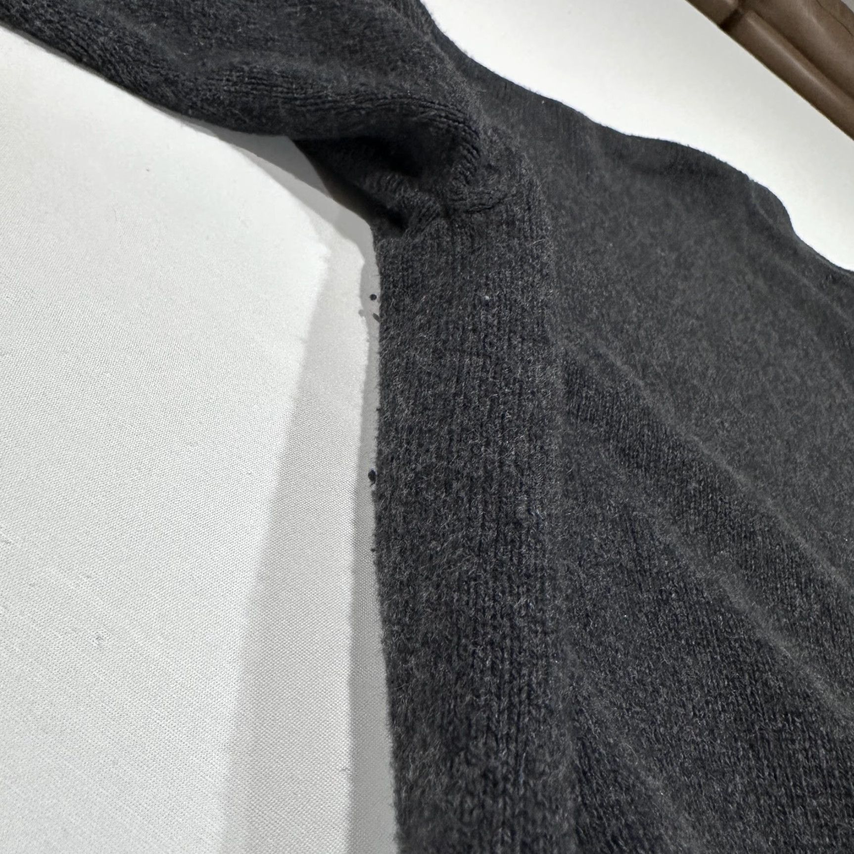 Eileen Fisher EILEEN FISHER Cardigan Sweater Womens XL Gray Cotton Cashmere Mock Neck Pockets Size XL / US 12-14 / IT 48-50 - 7 Thumbnail