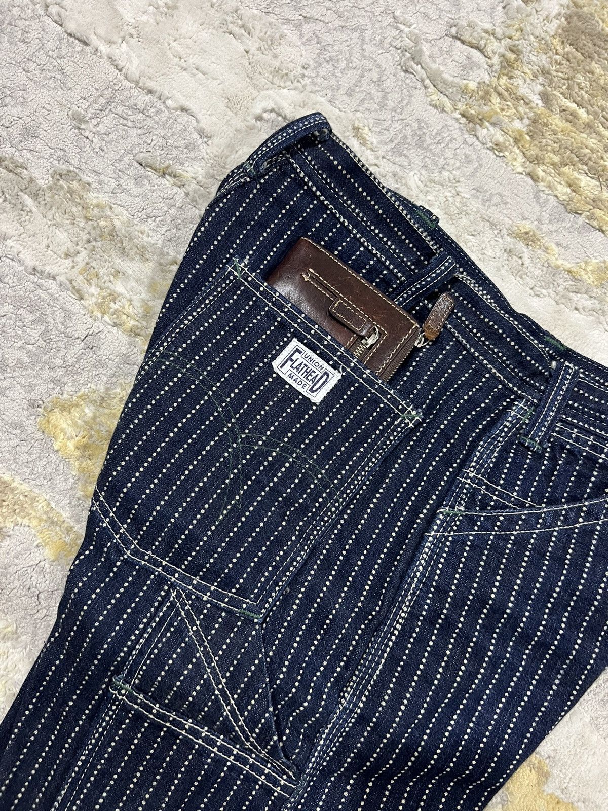 Genuine Leather × Pure Blue Japan × Redmoon Double Zipper Multi Slot Card & Money Leather Long Wallet Size ONE SIZE - 3 Thumbnail