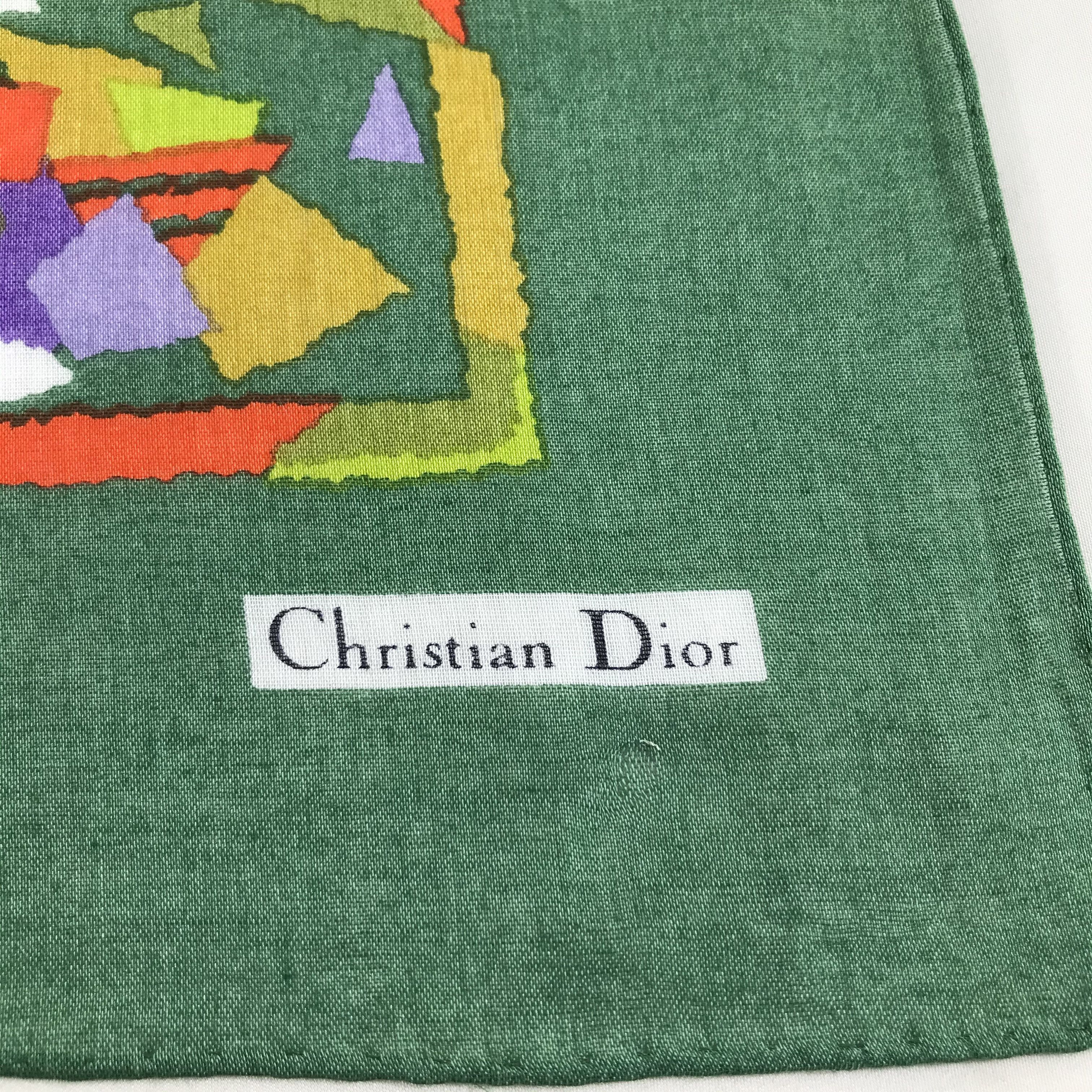 Christian Dior Monsieur Christian Dior Handkerchief Neckerchief Bandana H22 Size ONE SIZE - 4 Thumbnail