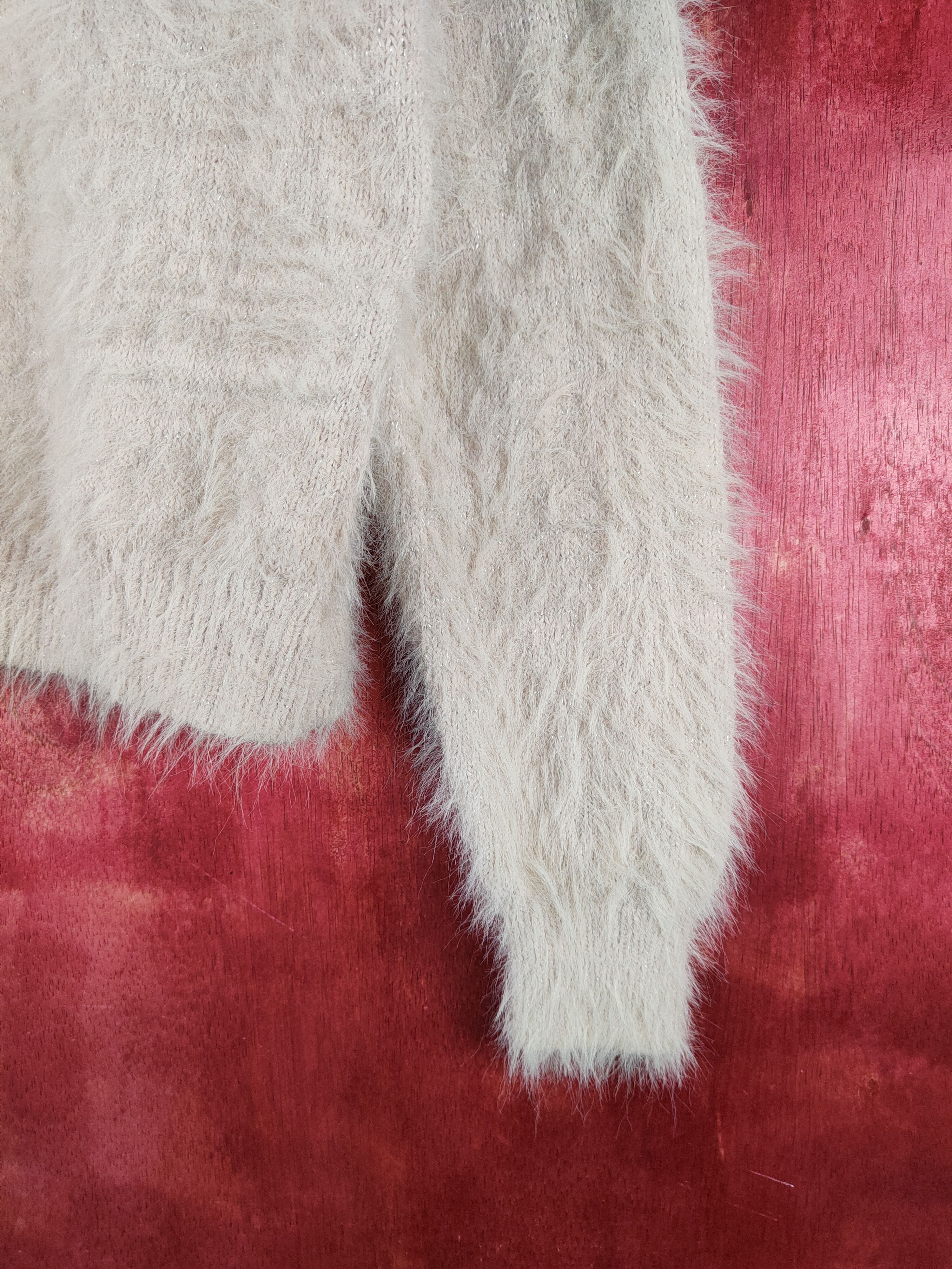 Homespun Knitwear × Japanese Brand DL HK Works London Pink Fur Mohair Knitwear Cardigan #S2098 Size L / US 10 / IT 46 - 6 Thumbnail
