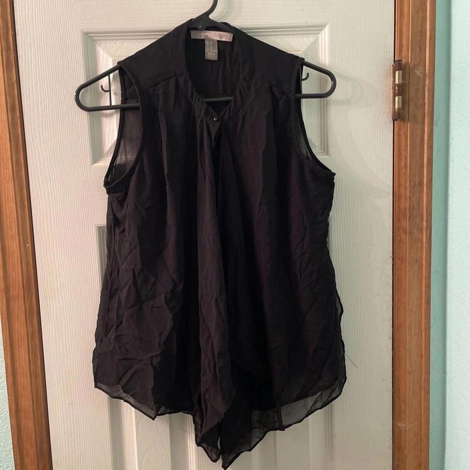 Other Forever 21 Sheer Black Sleeveless Blouse Size XS / US 0-2 / IT 36-38 - 1 Thumbnail
