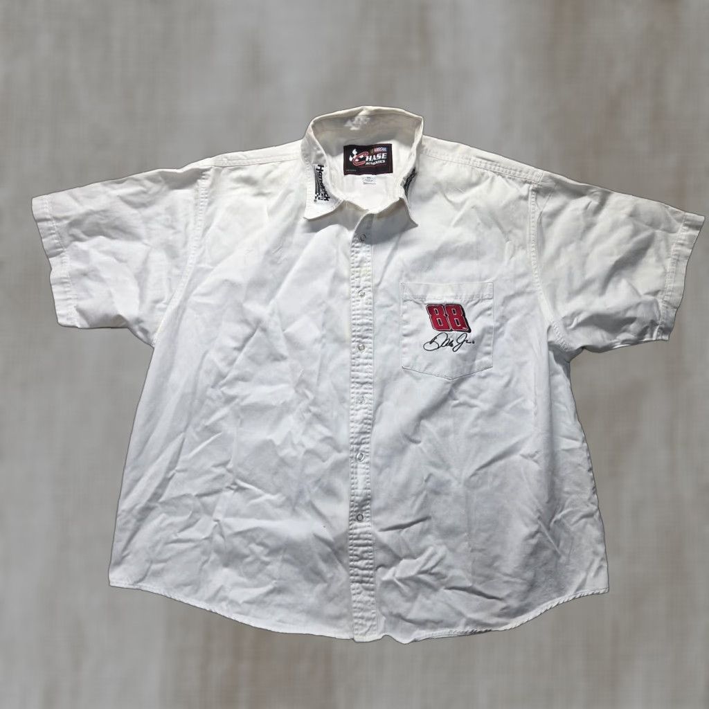 Vintage Chase Shirt Adult Men's 3XL White Button-Up Dale Earnhardt Jr Mens Size US XXL / EU 58 / 5 - 1 Thumbnail