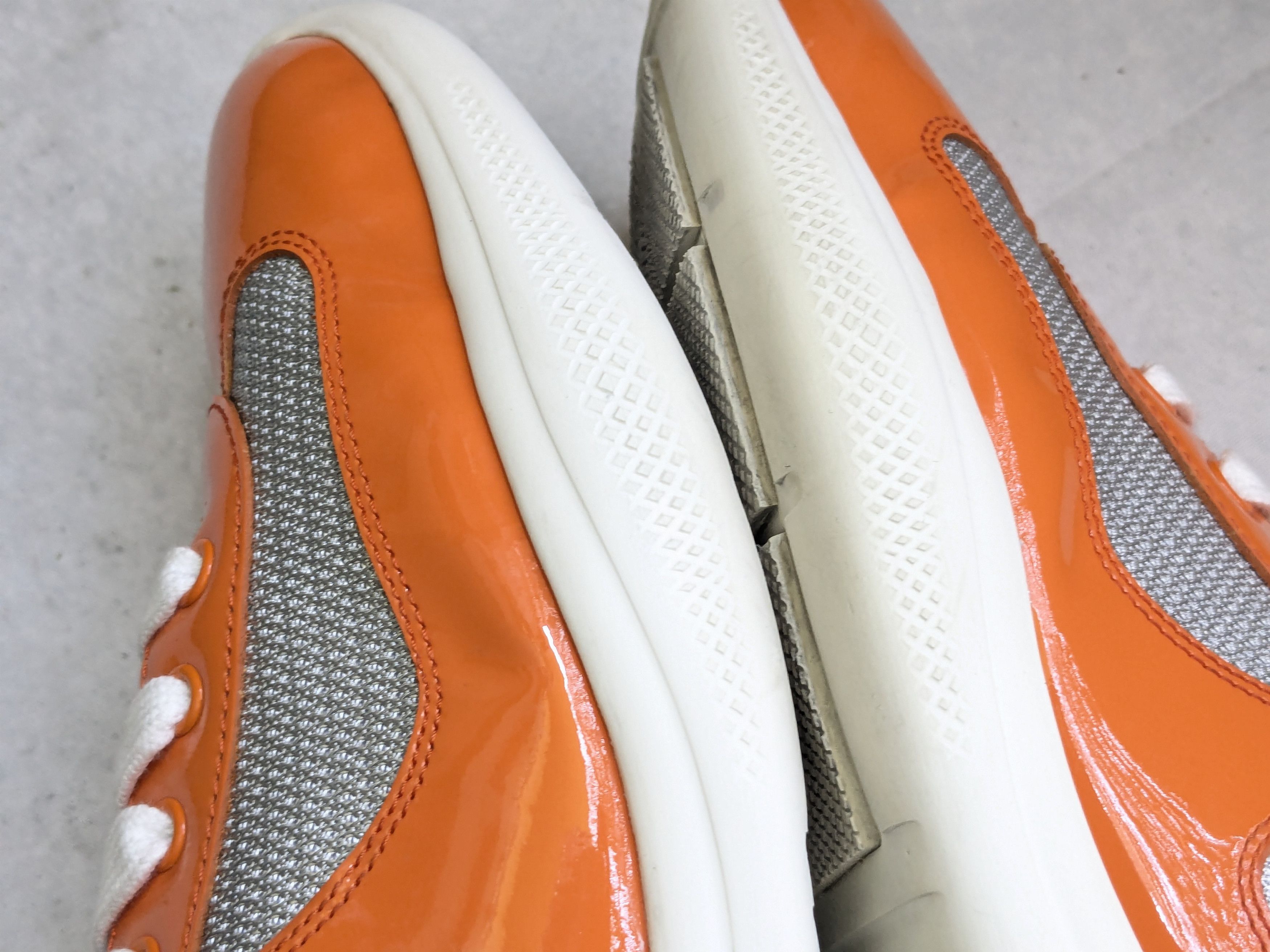 Prada Prada America's Cup Sneakers Orange 12 Patent Low Tops Size US 12 / EU 45 - 8 Thumbnail