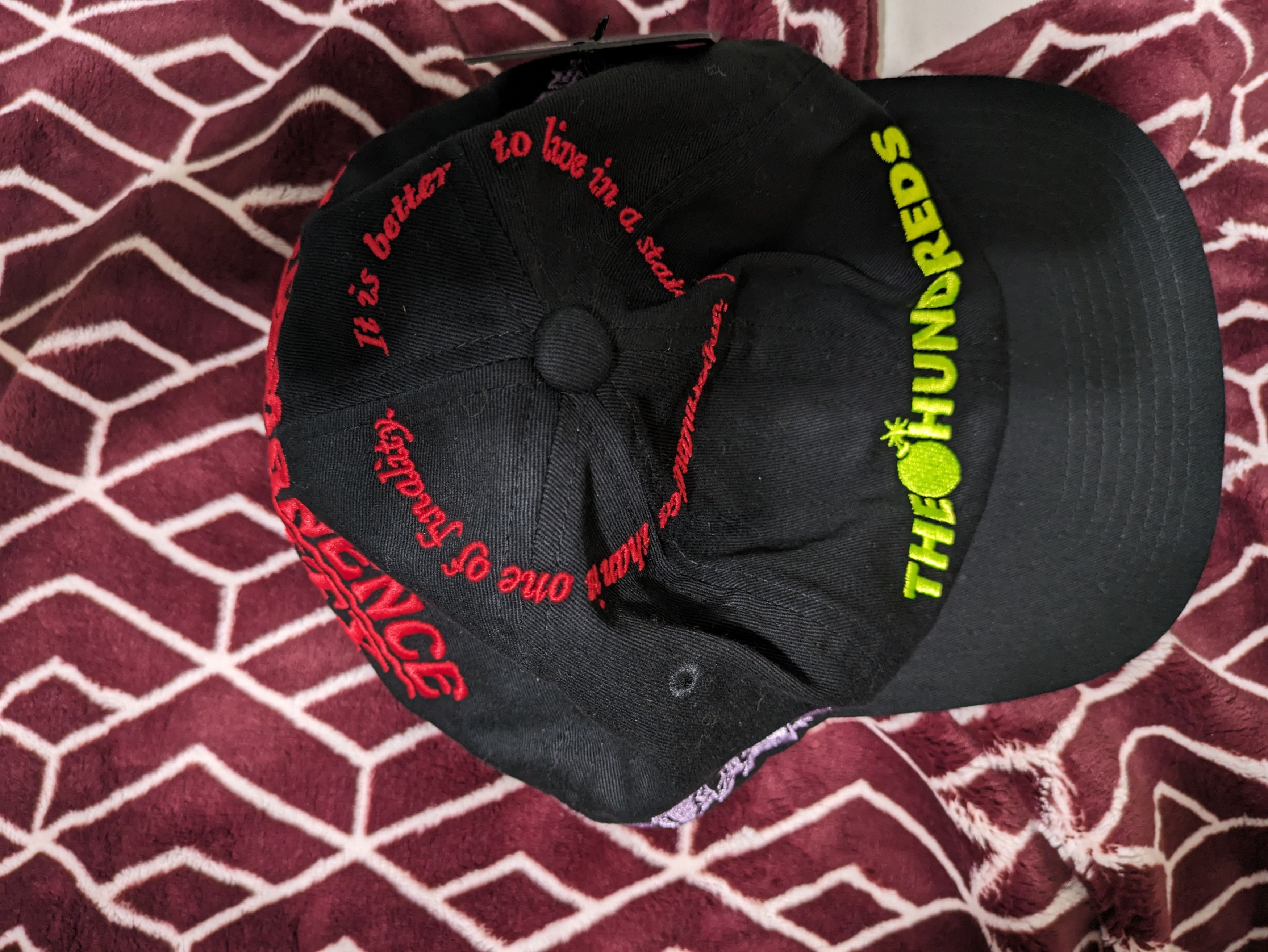 The Hundreds The Hundreds Impermanence Snapback Hat Black Size ONE SIZE - 2 Thumbnail