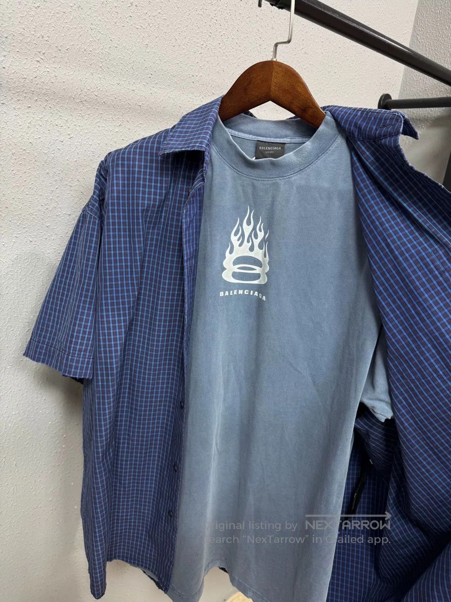 Balenciaga Balenciaga Flame Logo Two-Piece Shirt. Size US S / EU 44-46 / 1 - 3 Thumbnail