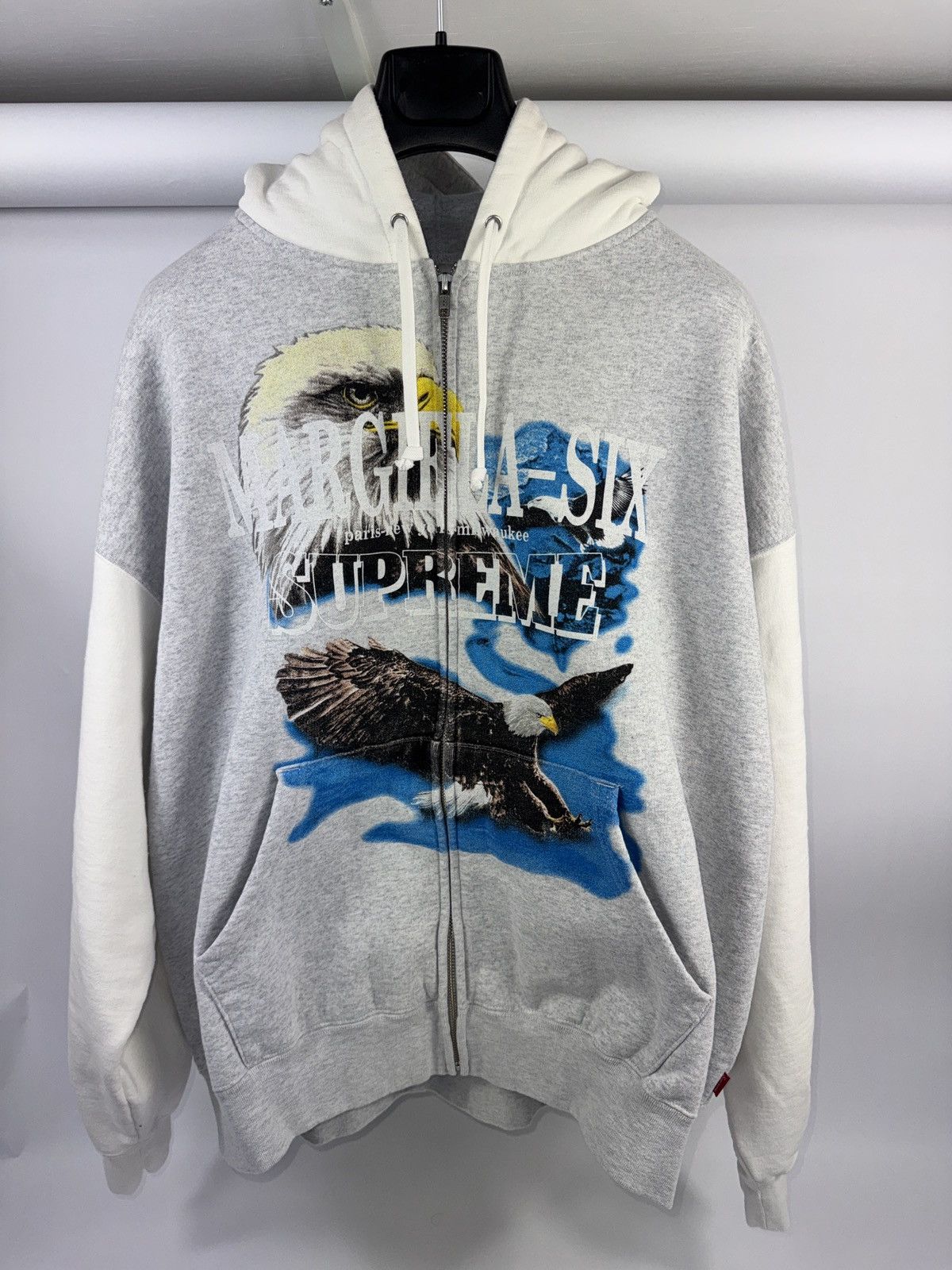 Maison Margiela × Supreme MM6 EAGLE ZIP UP HOODIE | Grailed