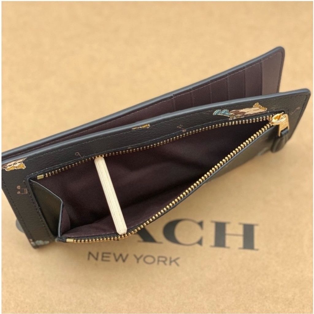 Coach Coach Slim Zip Wallet With Penguin Print Size ONE SIZE - 8 Thumbnail