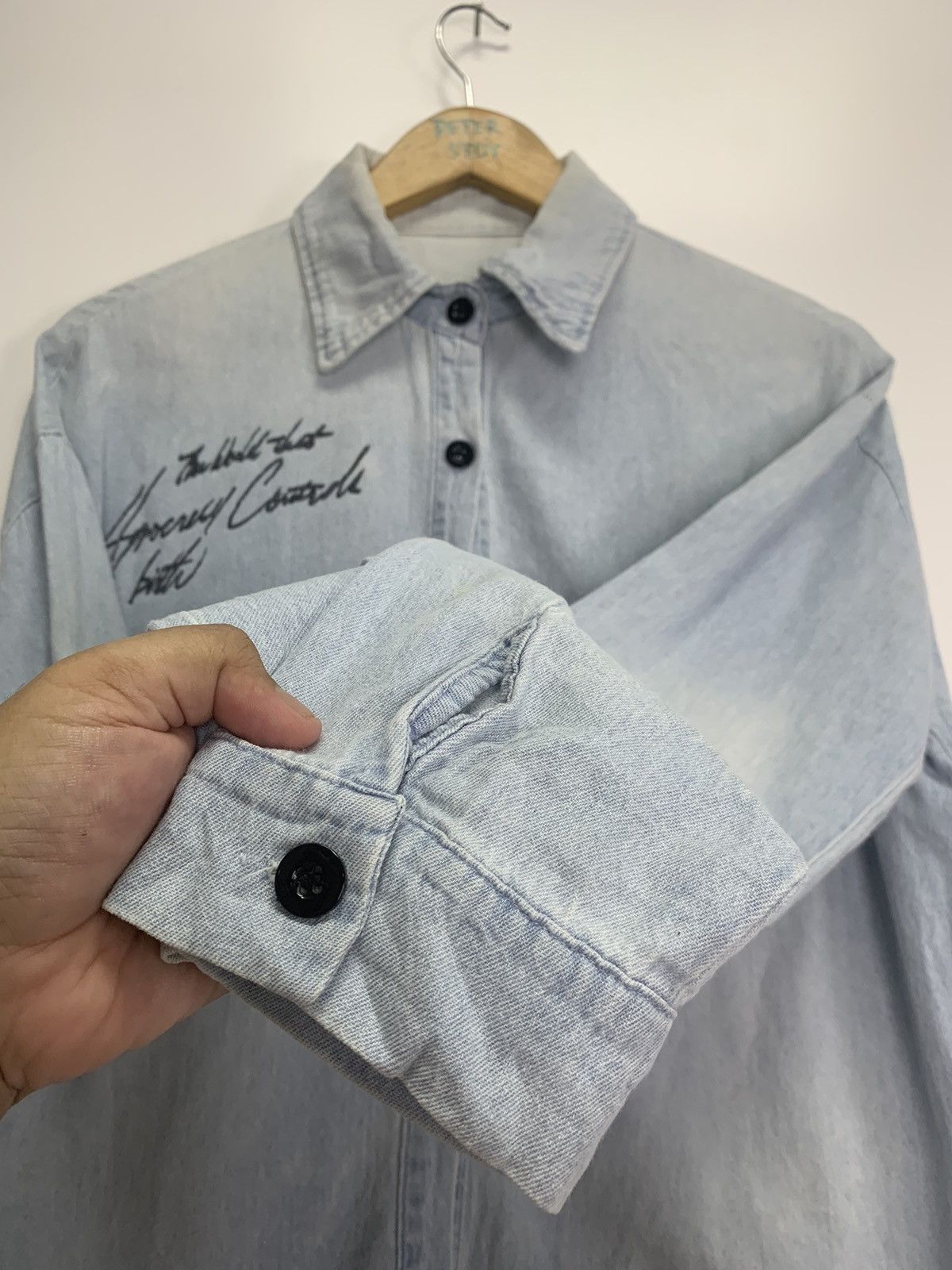 Japanese Brand × Vintage Vintage Denim denim button up Size US M / EU 48-50 / 2 - 8 Thumbnail