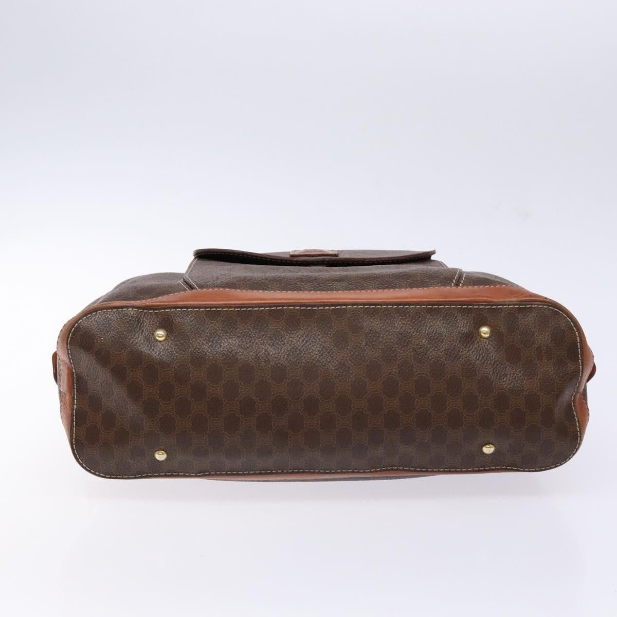 Celine CELINE Macadam Canvas Hand Bag Pvc Leather Brown Gold Size ONE SIZE - 9 Thumbnail