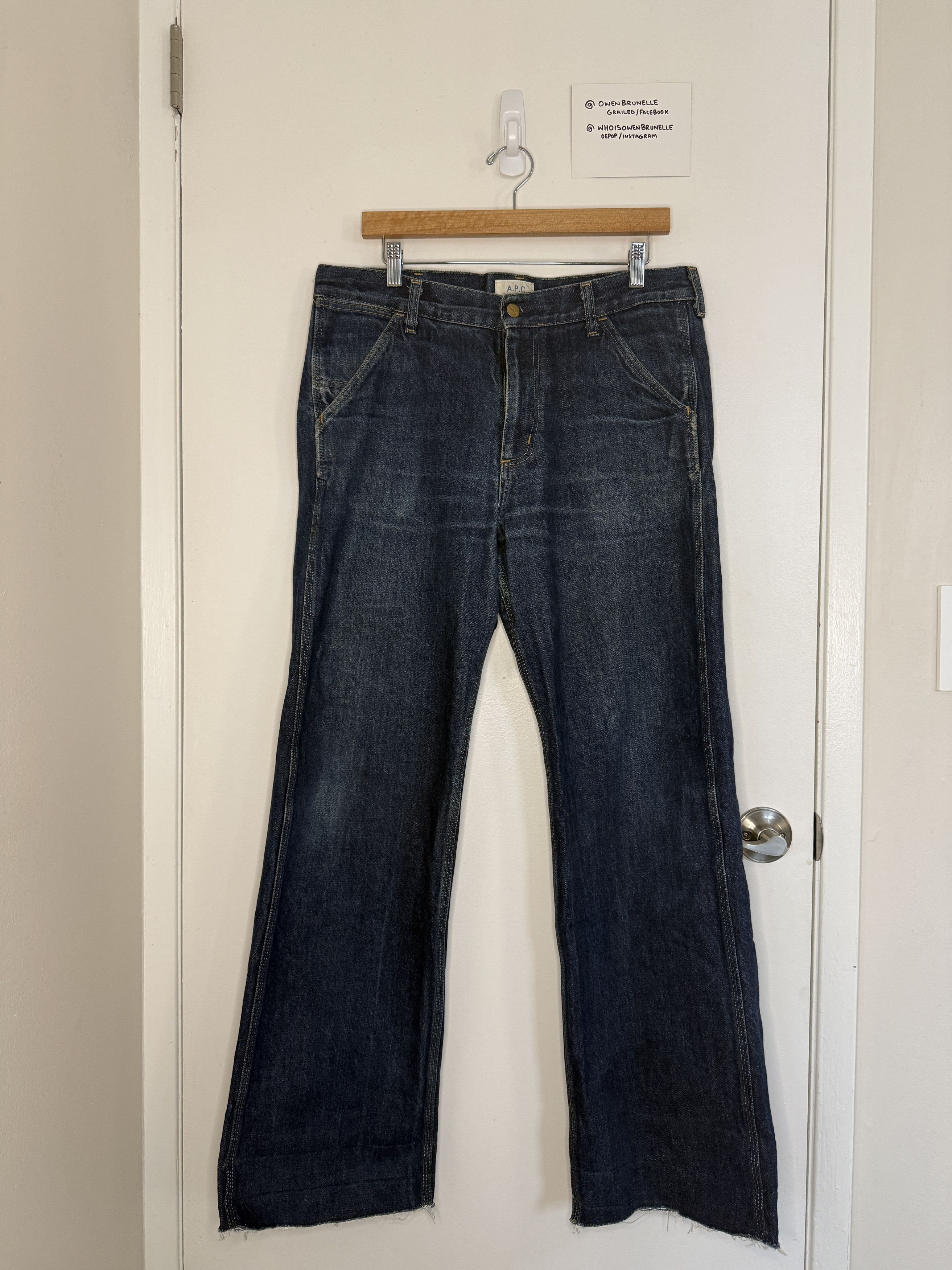Carhartt WIP x A.P.C. Work Pant Brut Raw Denim 34