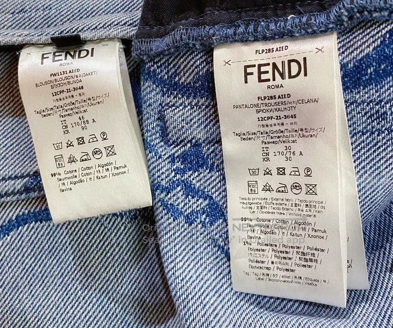 Fendi Fendi Blue Denim Set Size 46L - 9 Thumbnail