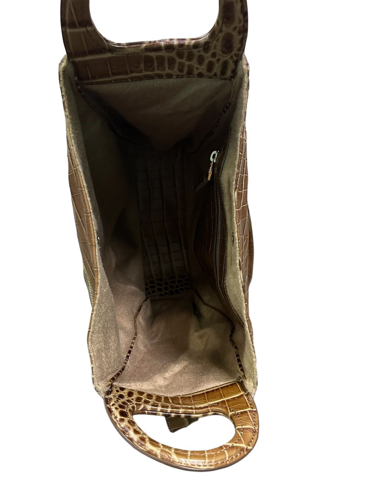 Vintage RARE MAX MARA EMBOSSED CROC LETAHER Size ONE SIZE - 15 Thumbnail