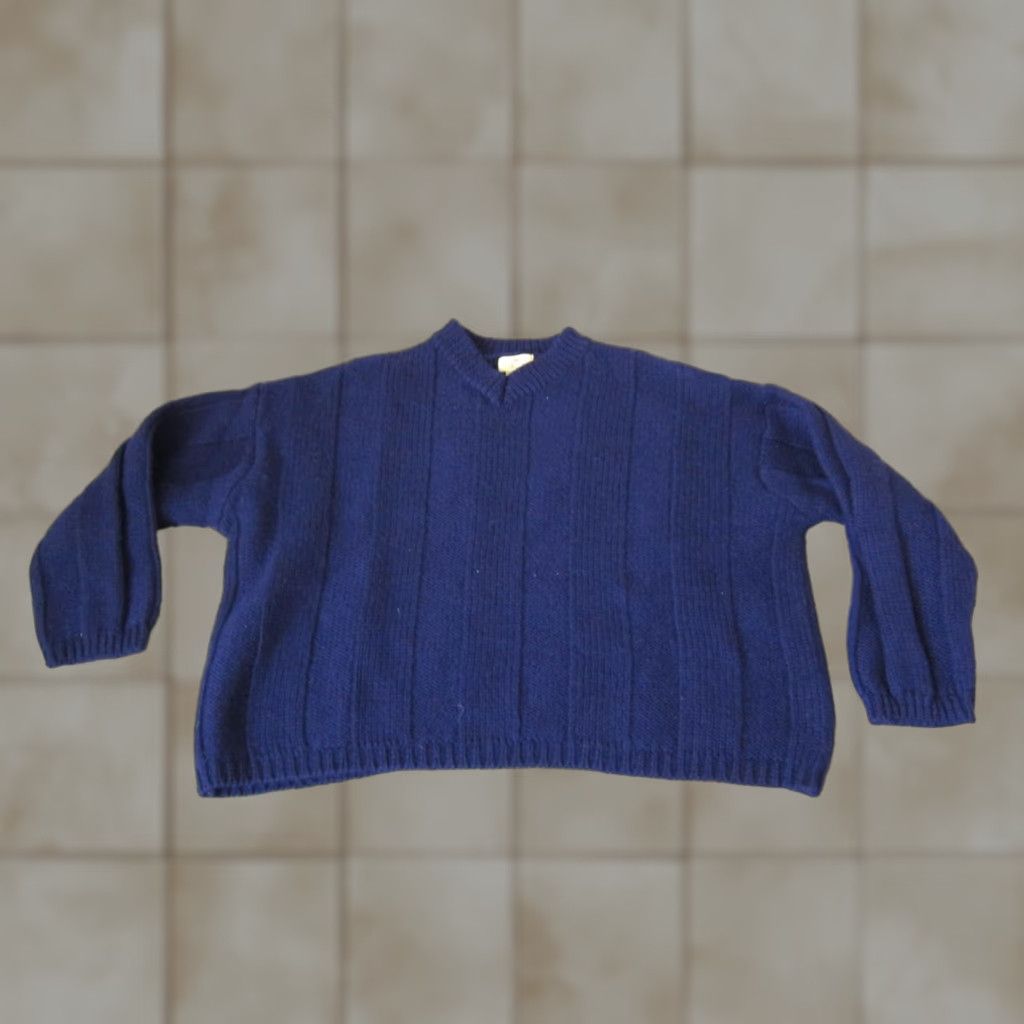 Vintage VINTAGE The Limited Sweater Womens Medium Purple 100% Wool Chunky Knit Cropped Fit 90s Pullover Sleeveless V-Neck Relaxed Casual Mens? Size M / US 6-8 / IT 42-44 - 1 Thumbnail