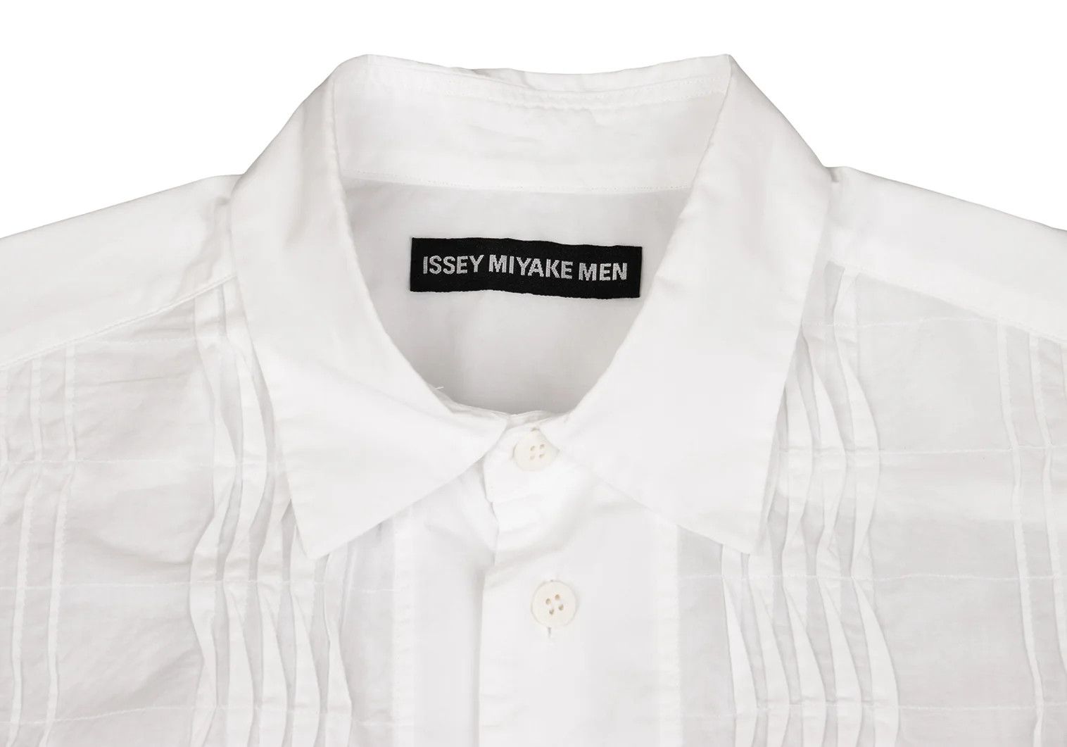 Issey Miyake Front Wave Pleats Design Long Sleeve Shirt in Off-White Size US S / EU 44-46 / 1 - 2 Thumbnail
