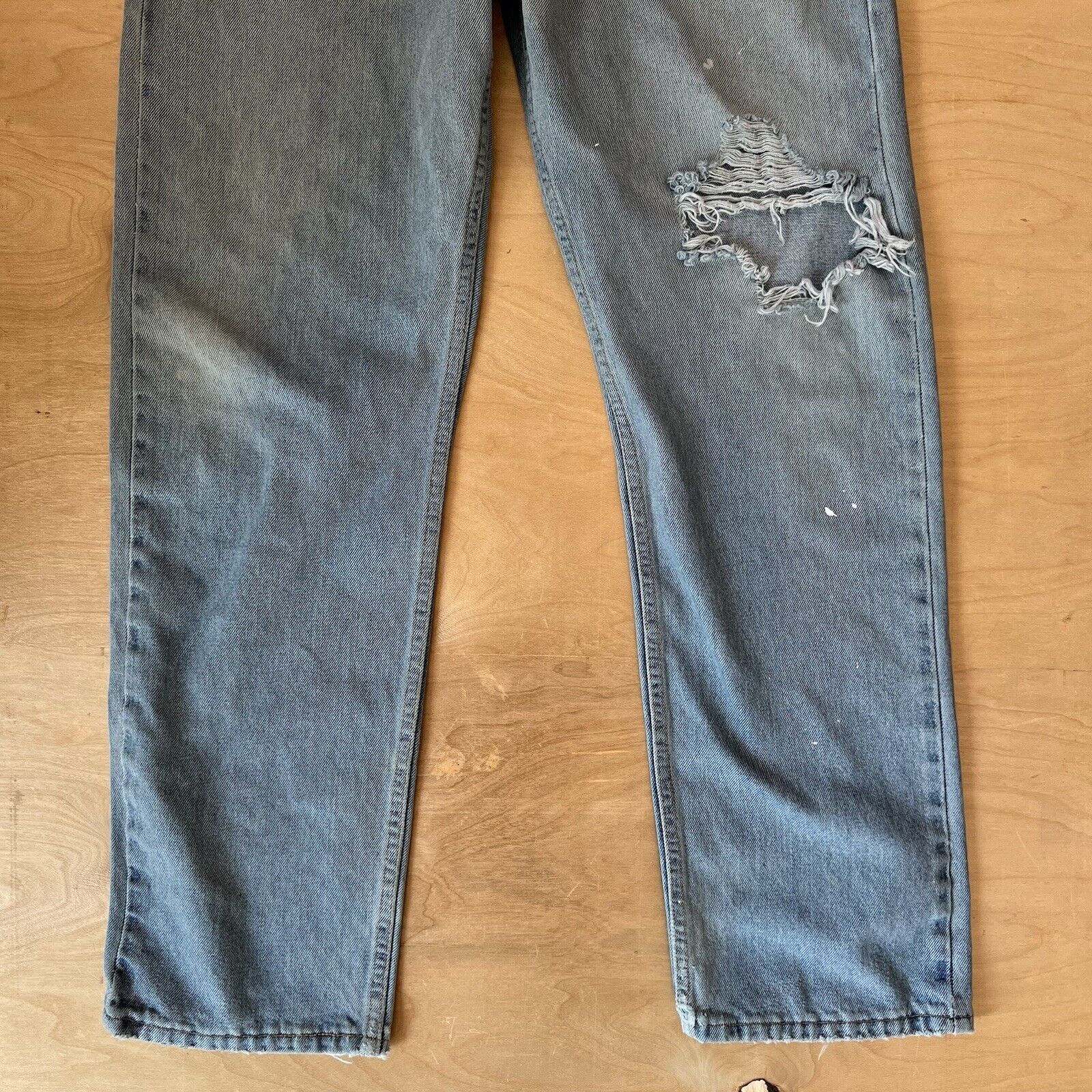 Levi's × Vintage Vintage Levis 505 Jeans Blue 90s Light Wash Denim Straight Size US 35 - 4 Thumbnail