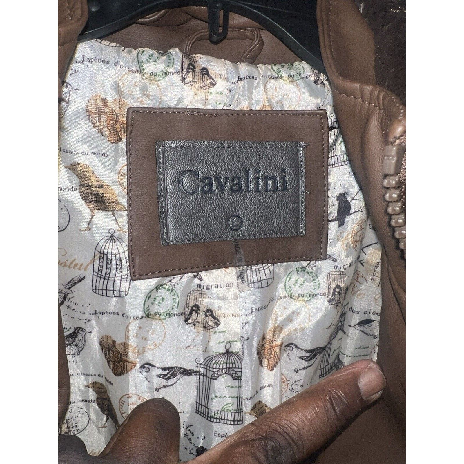 Other Cavalini Vegan Leather Women Jacket Brown Large Trench Coat Size L / US 10 / IT 46 - 3 Thumbnail