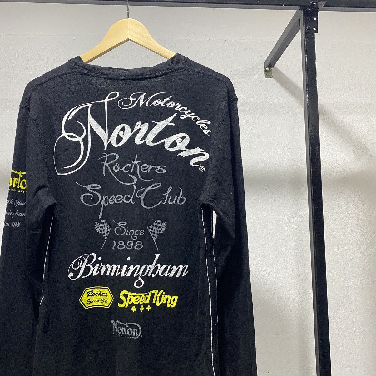 Japanese Brand Sick☠️ Norton Motor Racing Poem 90s Punk Y2K Size US S / EU 44-46 / 1 - 10 Thumbnail