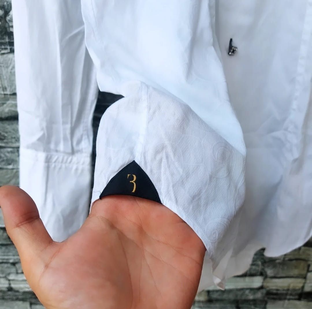Billionaire Couture Billionaire Plain White Long Sleeve Button Bag Size US S / EU 44-46 / 1 - 7 Thumbnail