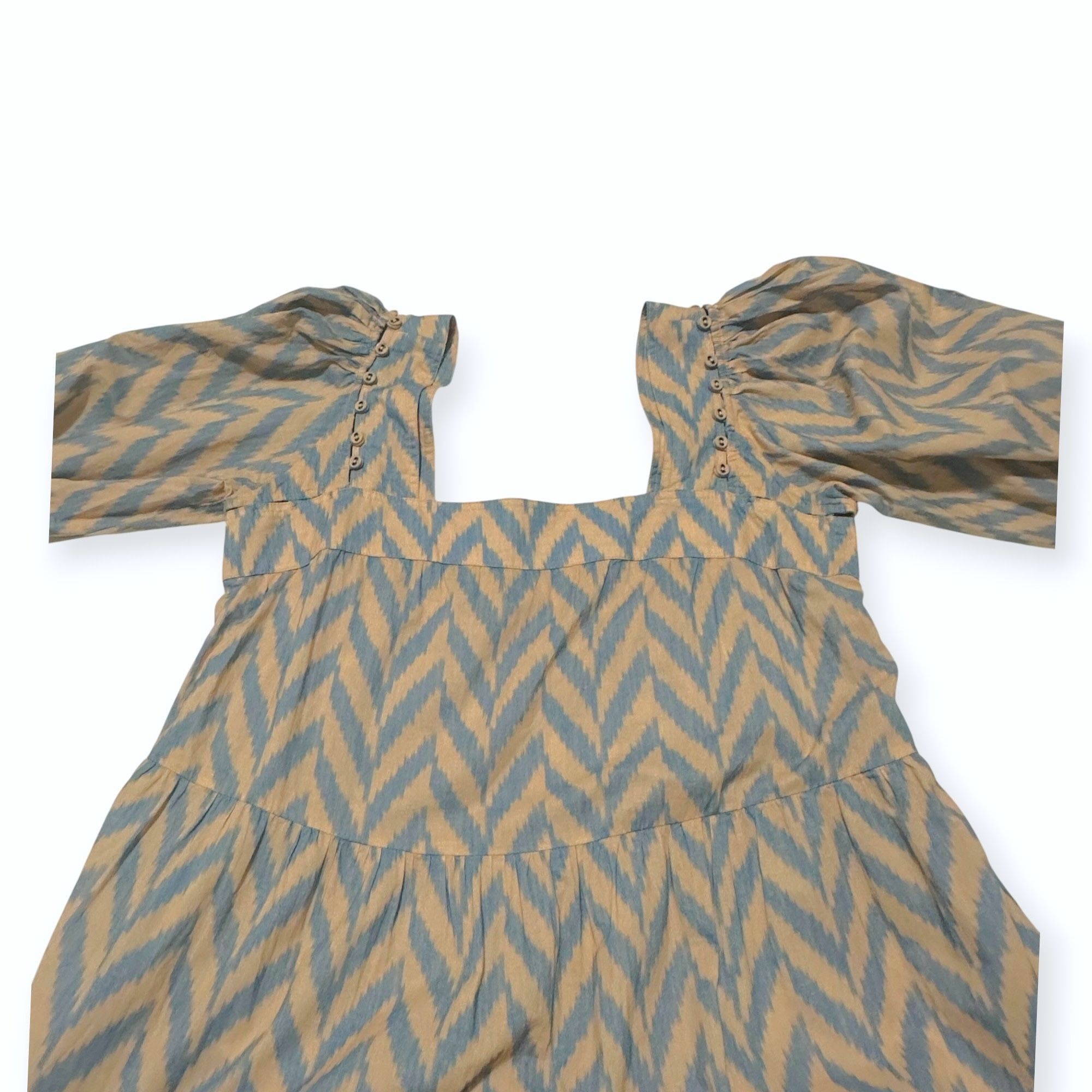 Ulla Johnson Ulla Johnson Georgina Chevron-Print Tiered Midi Dress Sz 2 Size XS / US 0-2 / IT 36-38 - 4 Thumbnail