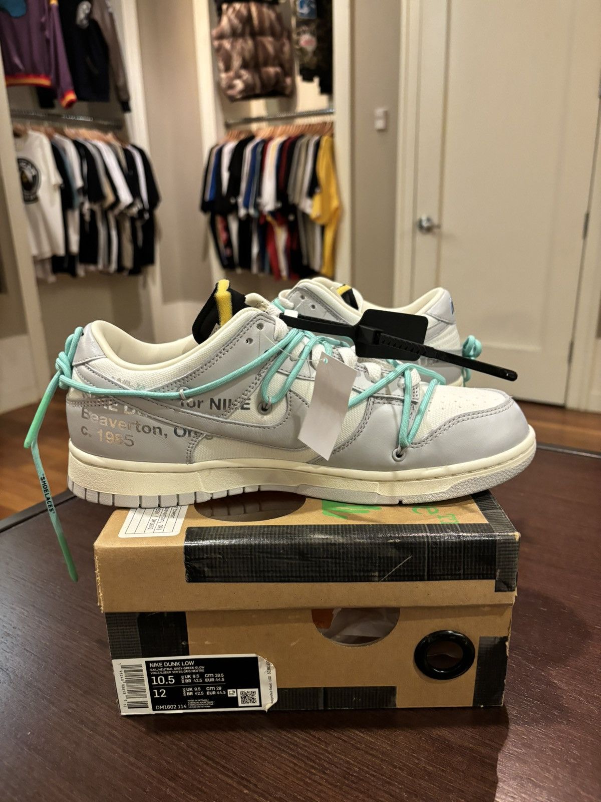 Nike × Off-White Nike Dunk Low Off-White Lot 4 Size US 10.5 / EU 43-44 - 4 Thumbnail