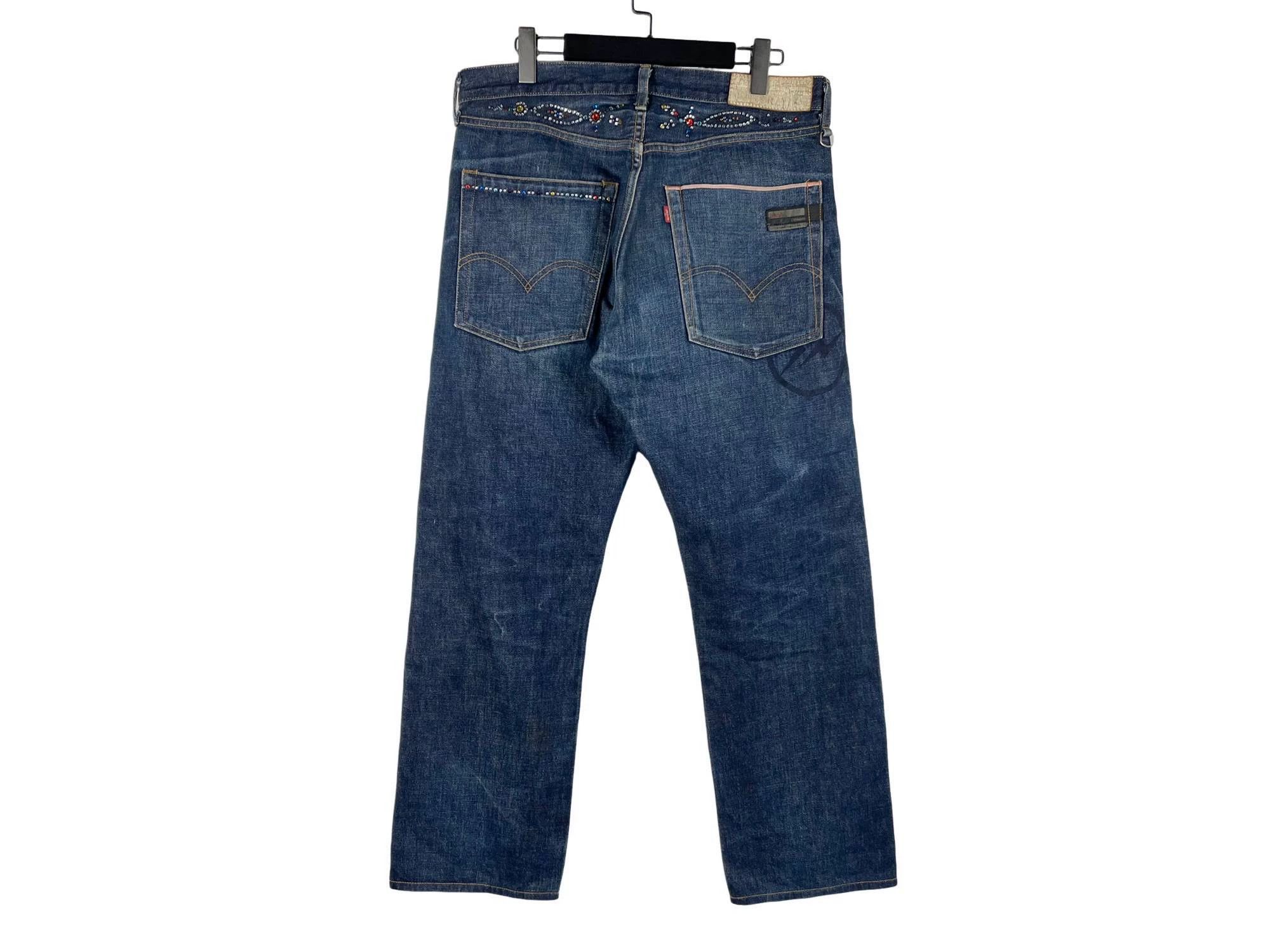Levi's Levi’s Fenom Disco Color Diamond Shimmer Jeans L Size US 34 / EU 50 - 2 Thumbnail