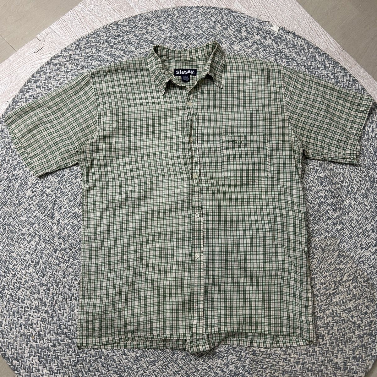 バッグ 90s OLD STUSSY Plaid Patterned Shoulder 90s OLD STUSSY Plaid Patterned Shoulder