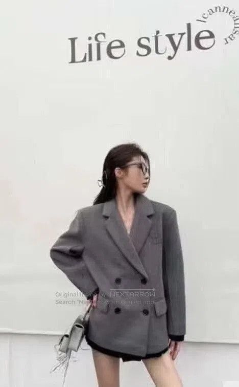 Miu Miu Miu Miu Gray Cashmere Double-Breasted Coat. Size XS / US 0-2 / IT 36-38 - 9 Thumbnail