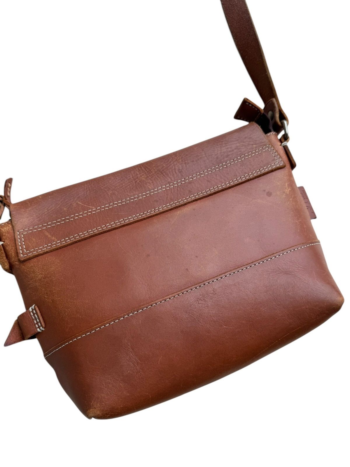 Genuine Leather 🔥 1203 Mano Fece Leather Sling Bag Size ONE SIZE - 7 Thumbnail