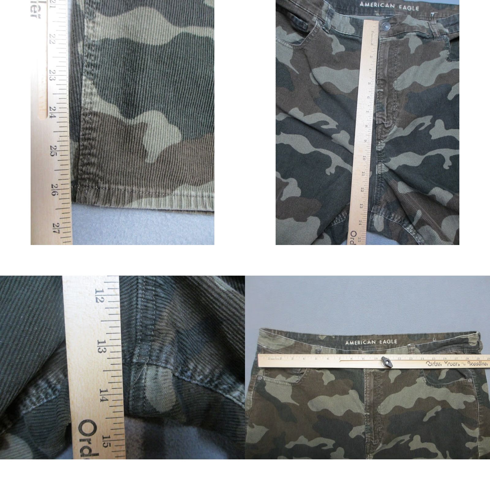American Eagle Outfitters American Eagle Outfitters Pants Womens 20 Green Camo Corduroy Super Stretch Size 42" / US 20 - 9 Thumbnail
