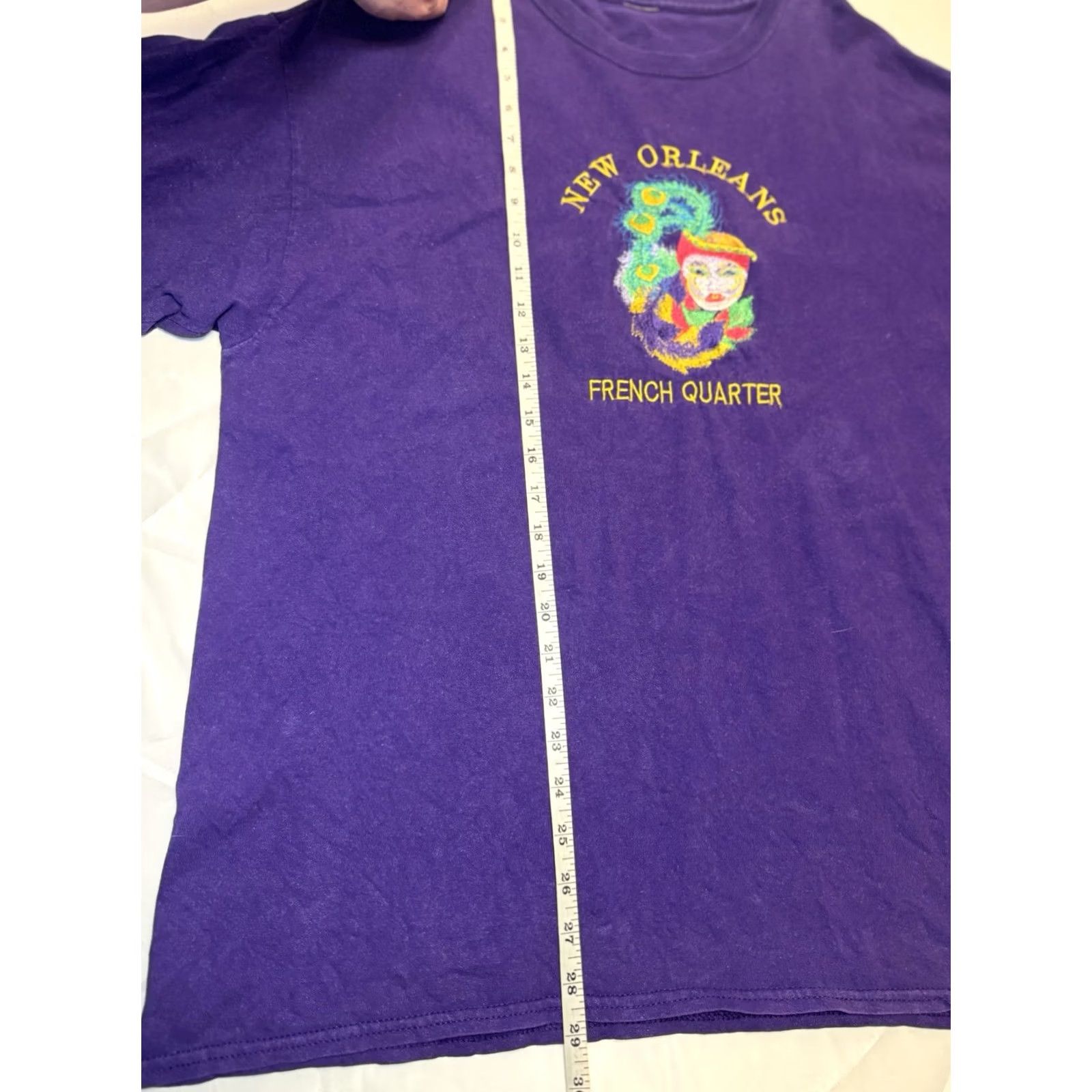 Vintage VINTAGE New Orleans French Quarter Shirt Purple Embroidered Mens XL Short Sleeve T-Shirt Size US XL / EU 56 / 4 - 4 Thumbnail