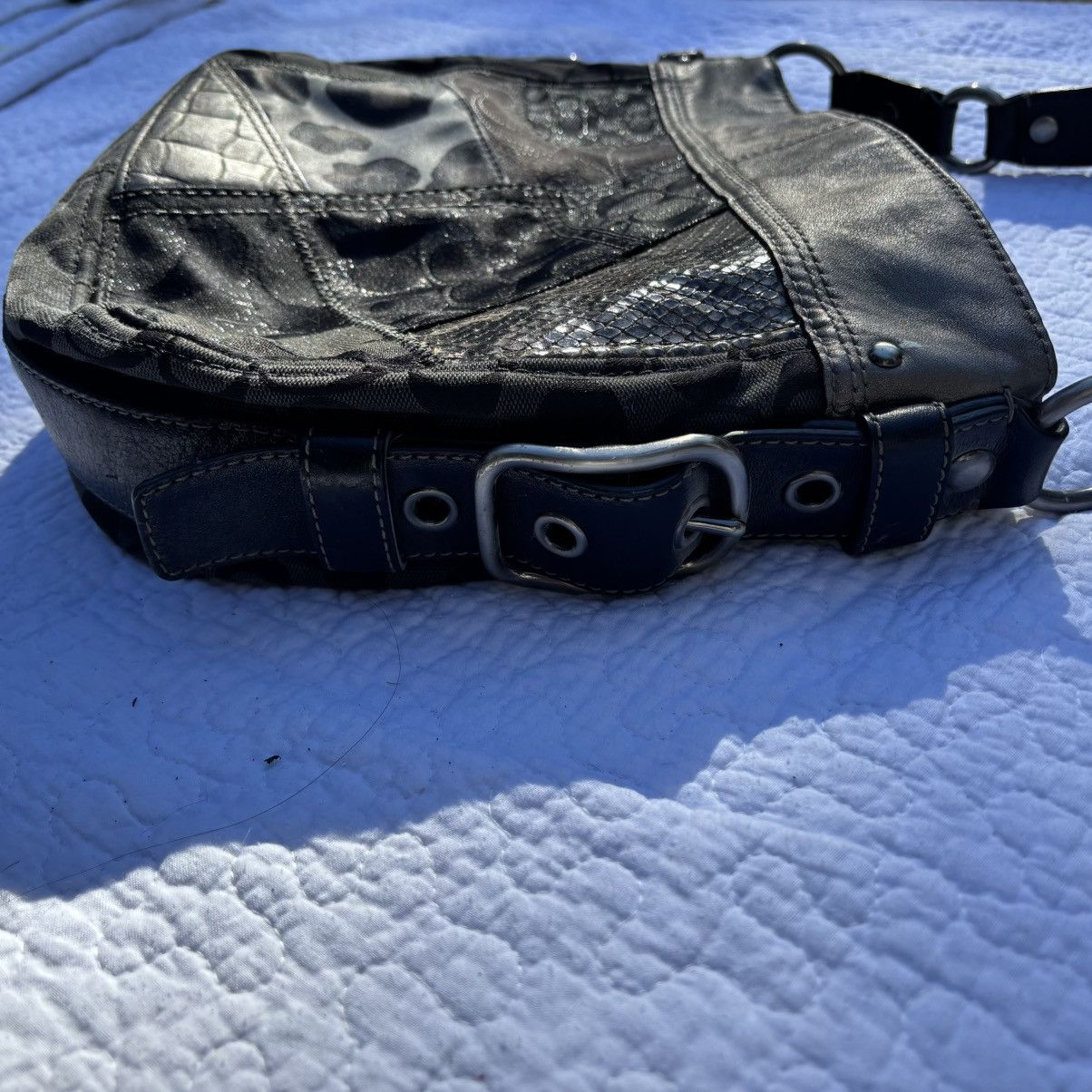 Coach black and gray patchwork coach bag Size ONE SIZE - 7 Thumbnail