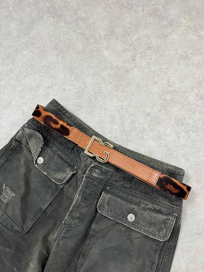 Dolce & Gabbana 2000s Dolce & Gabbana Hybrid Brown Leopard Leather Belt Size ONE SIZE - 1 Thumbnail