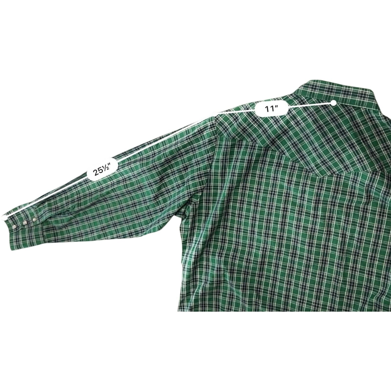 Wrangler Wrangler VTG Western Shirt XL Pearl Snaps Plaid 36.5 Sleeve Size US XL / EU 56 / 4 - 7 Thumbnail