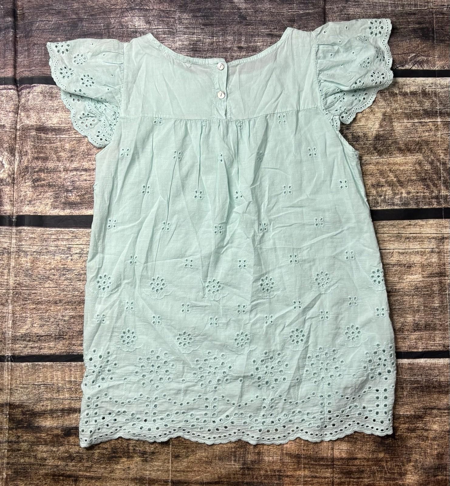 Other Valentina Naldi Top Womens Small Eyelet Flutter Sleeve Italy Size S / US 4 / IT 40 - 3 Thumbnail