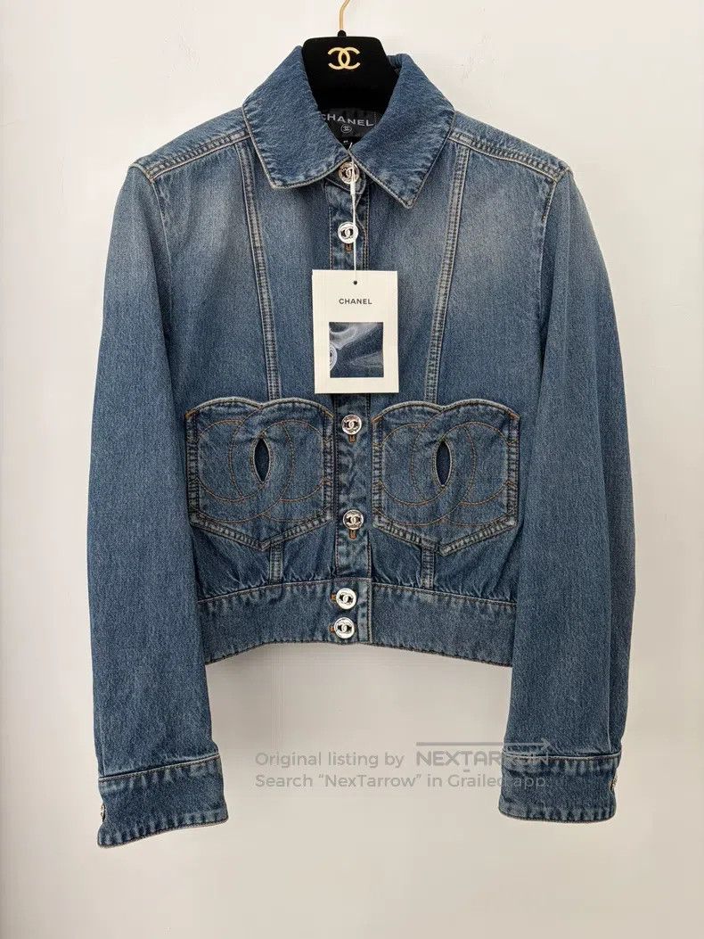 Chanel Chanel Love buckle double C pocket denim jacket Size XS / US 0-2 / IT 36-38 - 1 Thumbnail