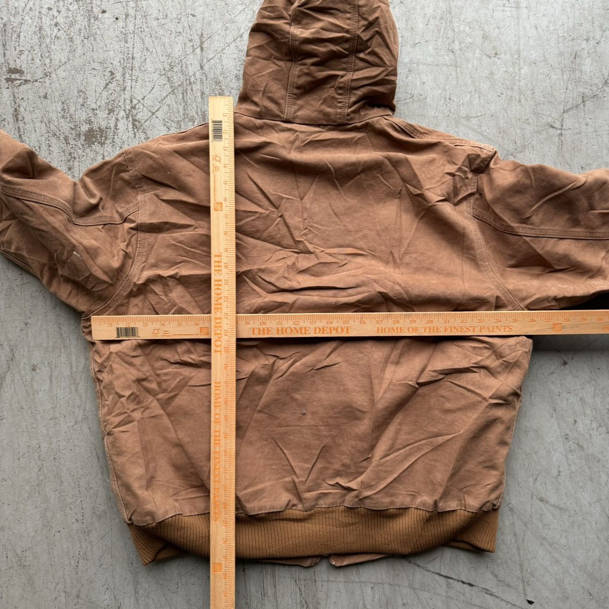 Carhartt × Vintage Vintage Carhartt Tan Faded Distressed Jacket Hooded Size US XL / EU 56 / 4 - 4 Thumbnail