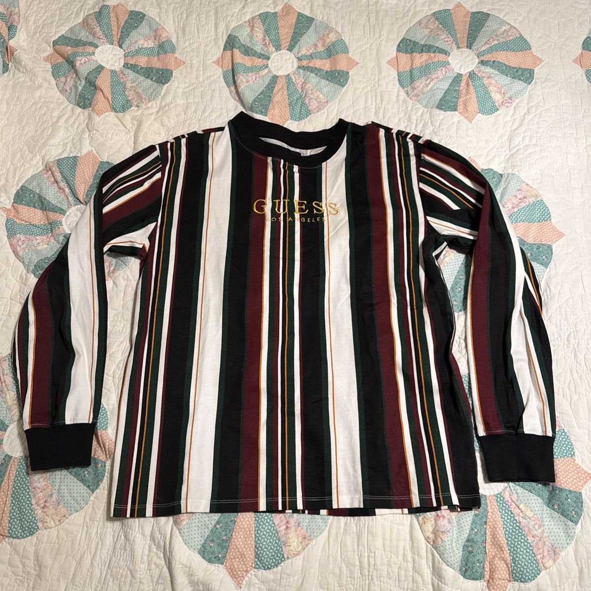 Guess Guess t shirt Los Angeles stripe vintage Long Sleeve tee Size US M / EU 48-50 / 2 - 1 Thumbnail