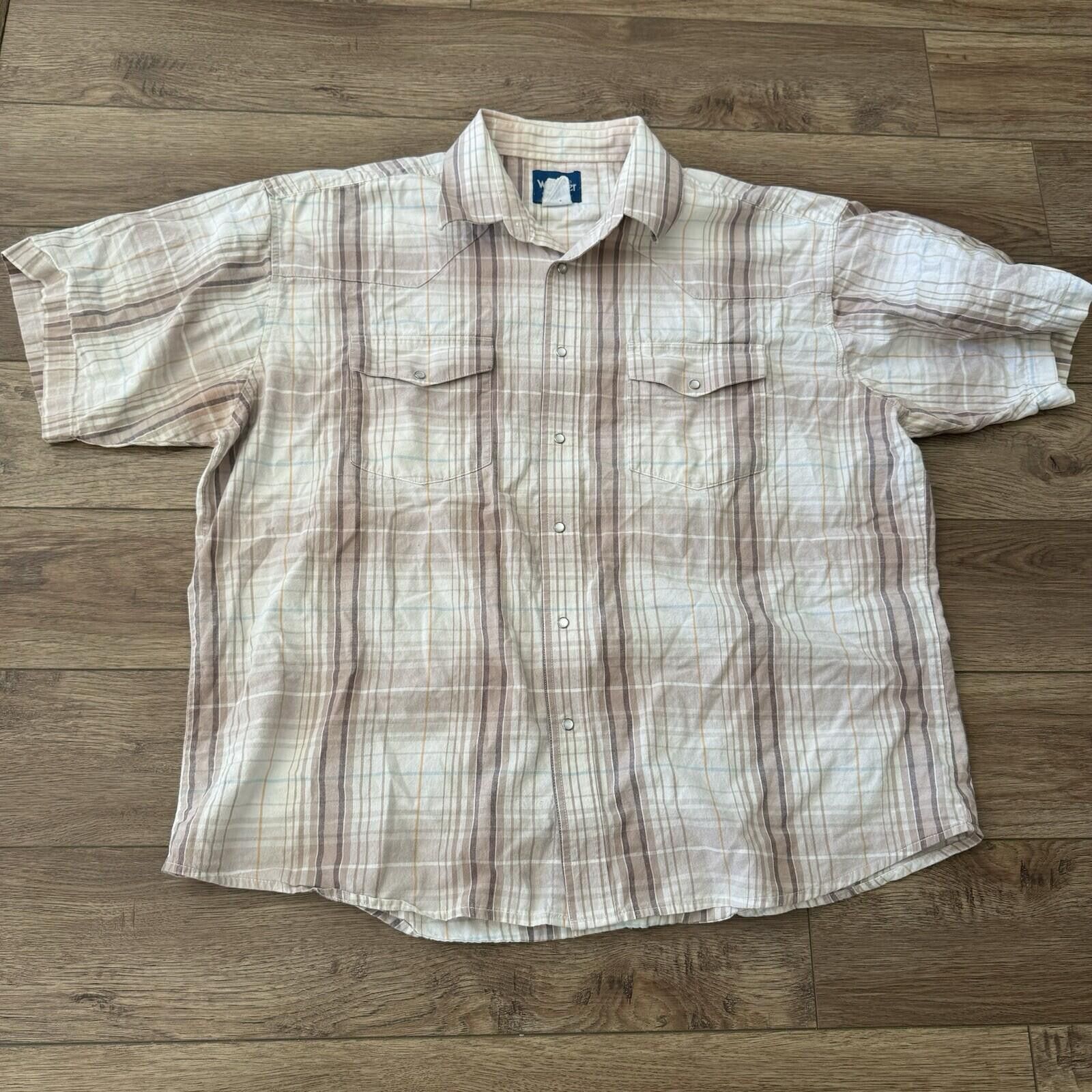 Wrangler Vintage Wrangler Western Plaid Cowboy Snap Shirt Y2K Size US XXL / EU 58 / 5 - 1 Thumbnail