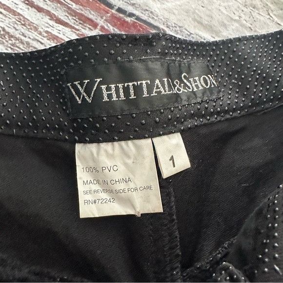 Other Vintage Whittall & Shon Black Snakeskin Pattern PVC Pants Size 27" / US 4 / IT 40 - 7 Thumbnail