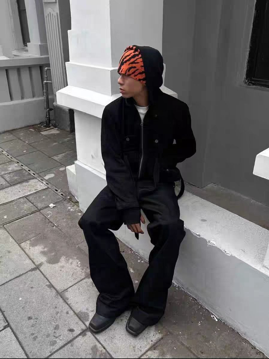 Jean xz vintage wide Leg wax coated punk hiphop yuppie jeans Size US 32 / EU 48 - 5 Thumbnail