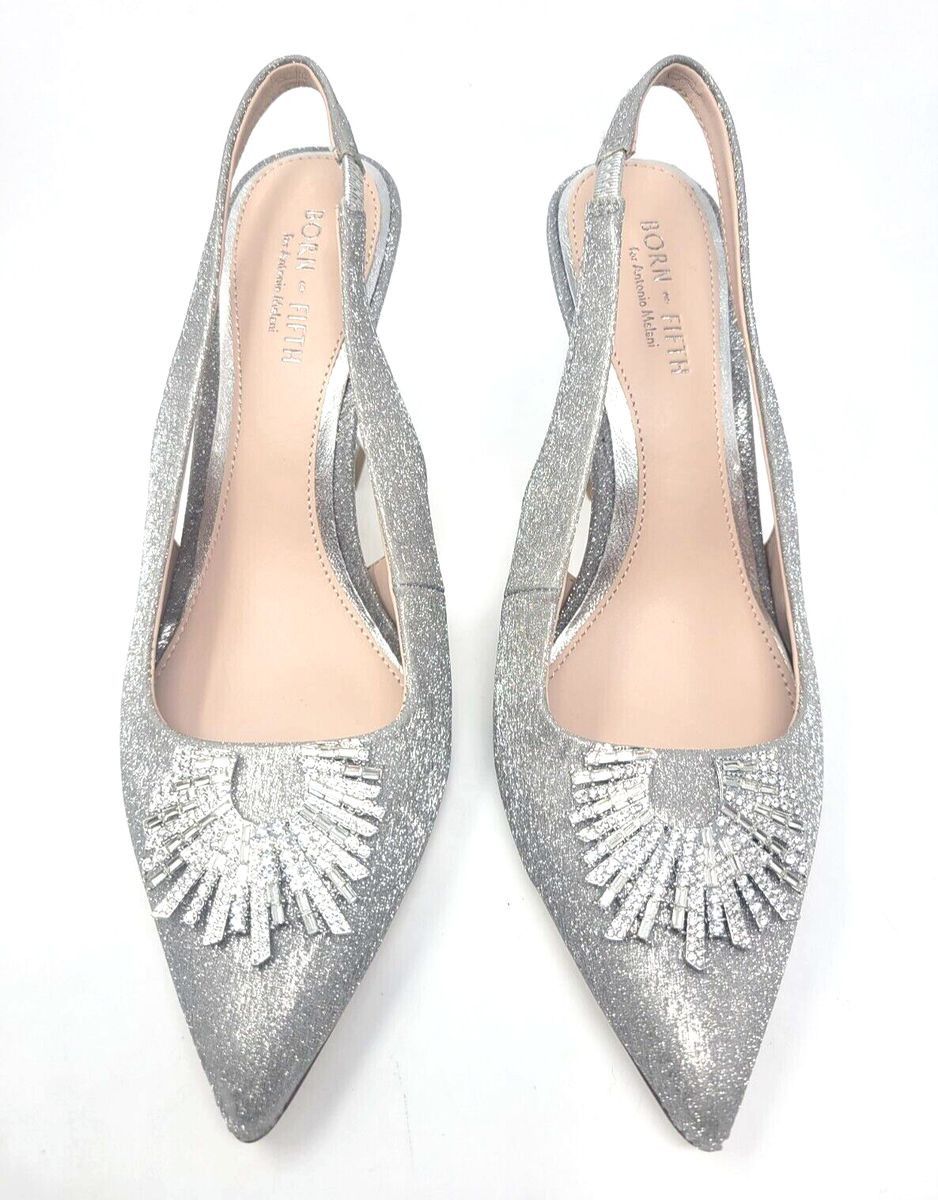 Other Born on Fifth Antonio Melani Glitter Slingback Pump Sz 8M Size US 8 / IT 38 - 6 Thumbnail