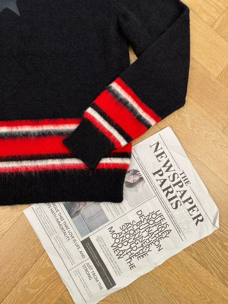 Givenchy Givenchy Angora Wool and Mohair Color-blocked Star Pattern Size US M / EU 48-50 / 2 - 3 Thumbnail