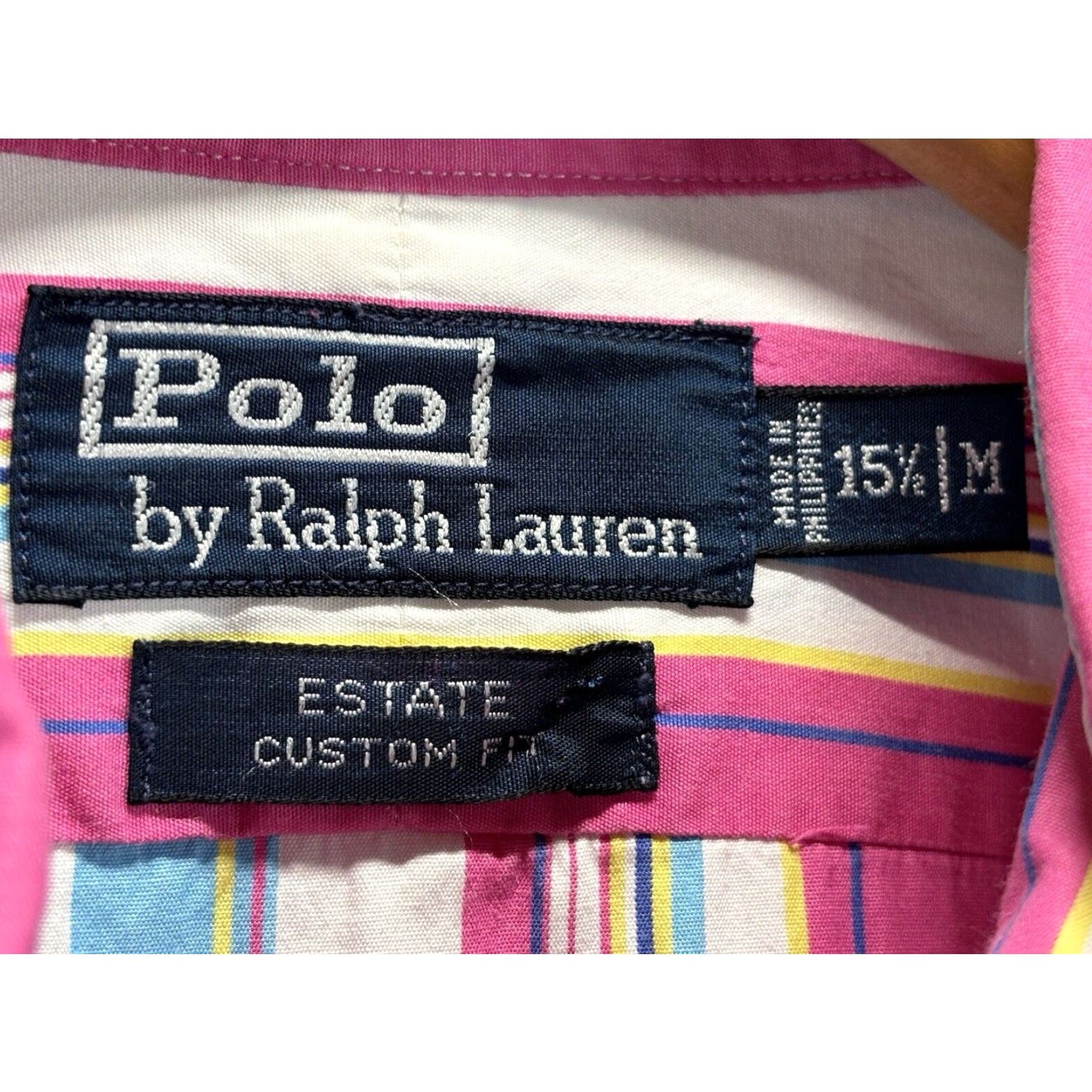 Polo Ralph Lauren VINTAGE Polo Ralph Lauren Striped Button Up Shirt Medium Mens 90s Cotton Preppy Size US M / EU 48-50 / 2 - 4 Thumbnail